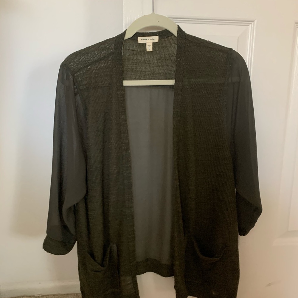 Olive Green Lightweight Cardigan